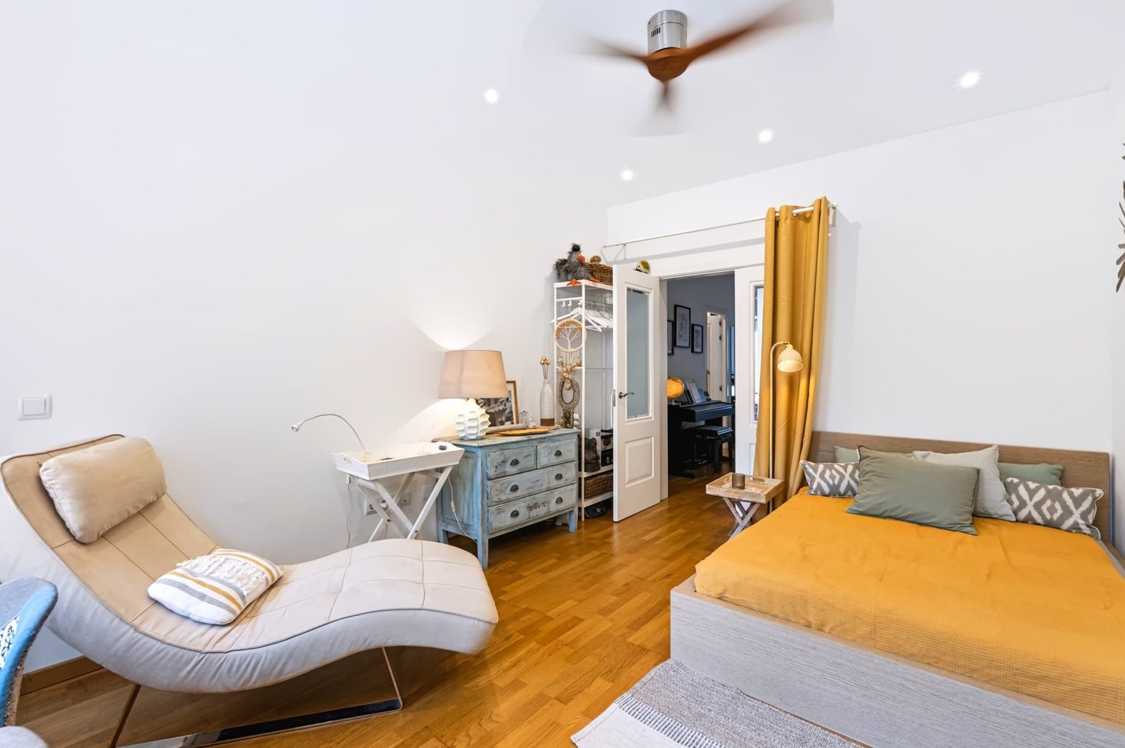 Bright guest room of an apartment